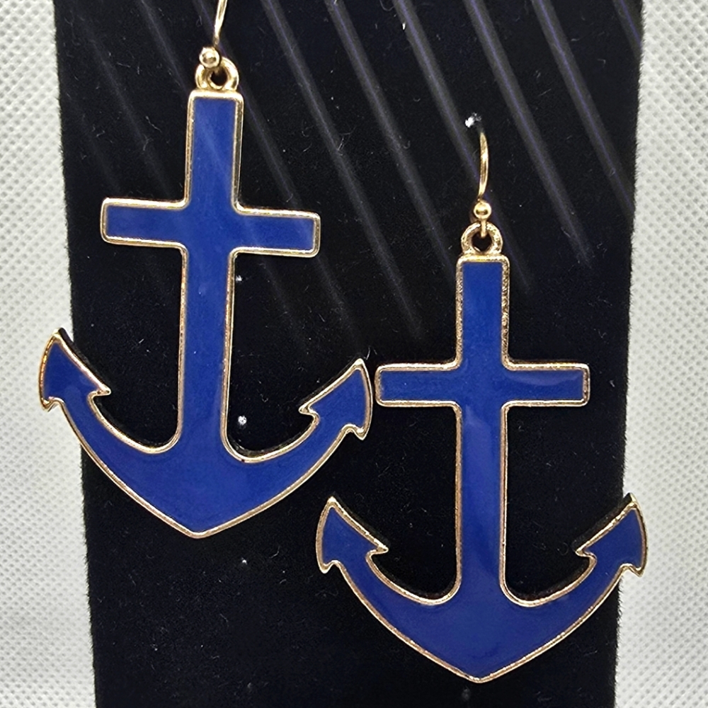 2 PAIRS!!! Nautical Anchor Earrings - Both for Pierced Ears. - Picture 5 of 6